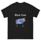 Blue Cow Black T-Shirt