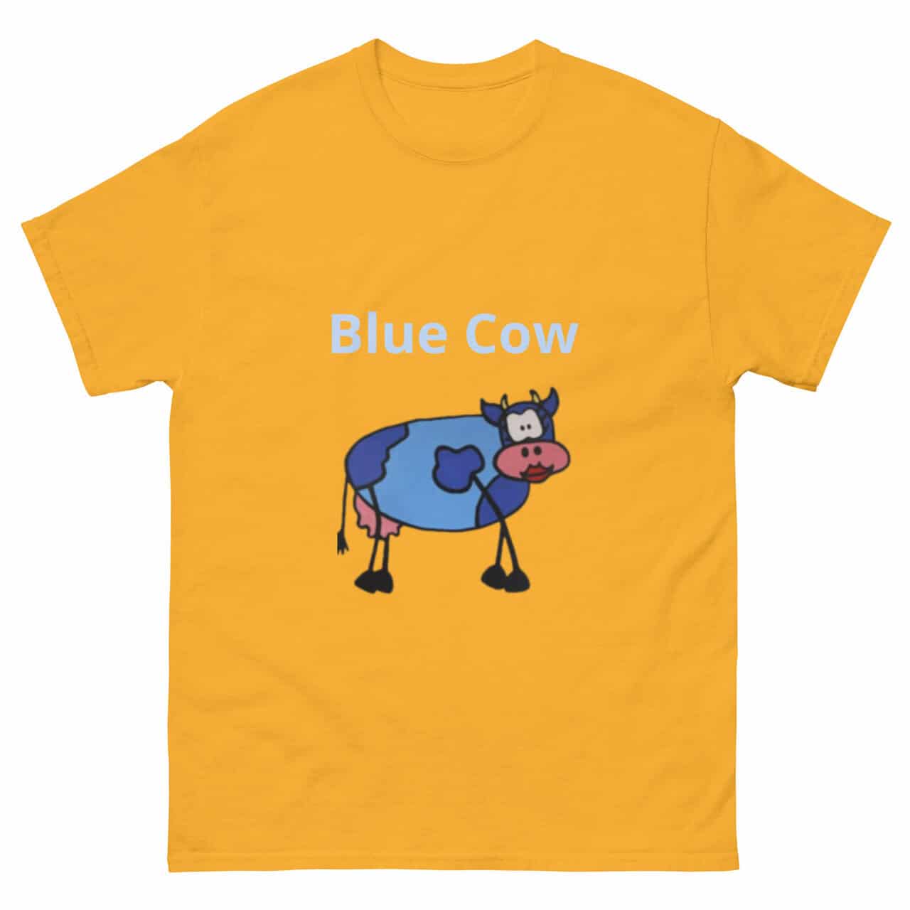 Blue Cow Orange T-Shirt