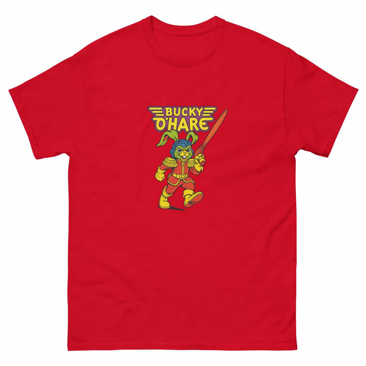 bucky o'hare red t-shirt